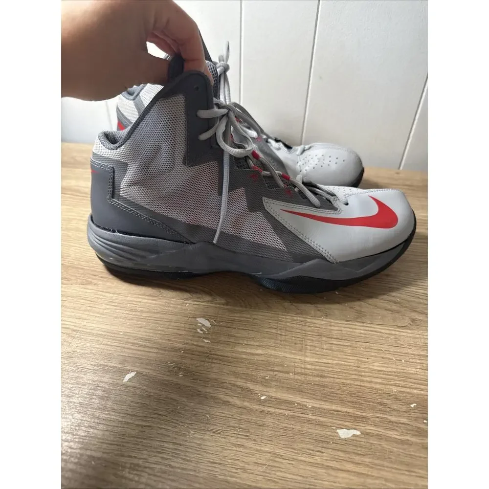Nike Air Max Stutter Step 2 Mens Basketball Shoes Grey Red 653455-005 Size 11 D3